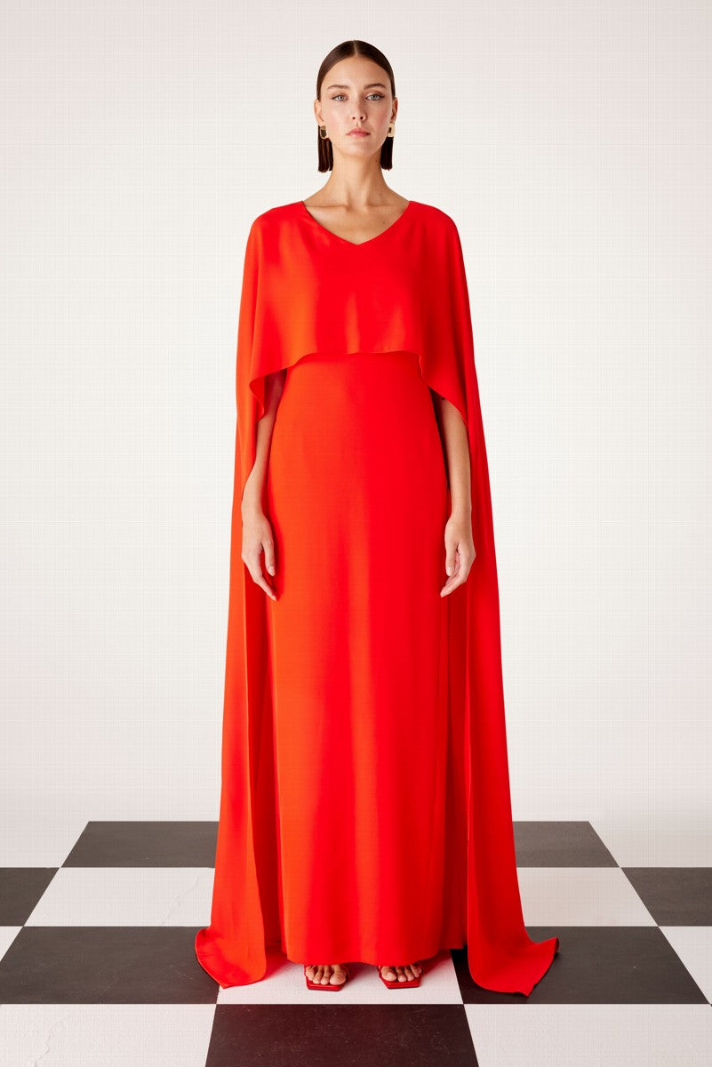 Vestido madrina capa larga Carla Ruíz