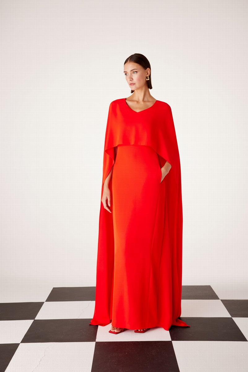 Vestido madrina capa larga Carla Ruíz