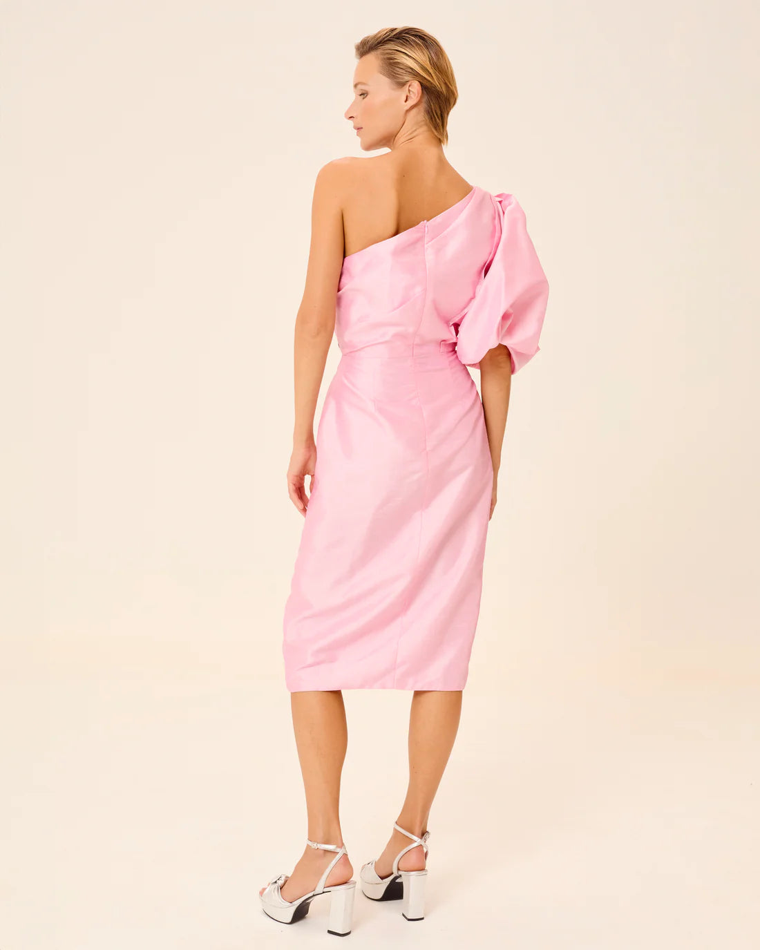 Vestido drapeado Manga Abullonada Paris