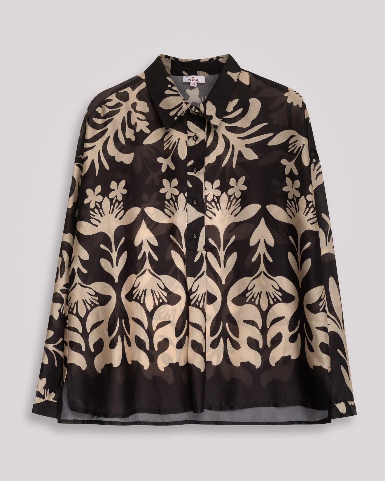 Blusa Satinada Negra Amara Niza