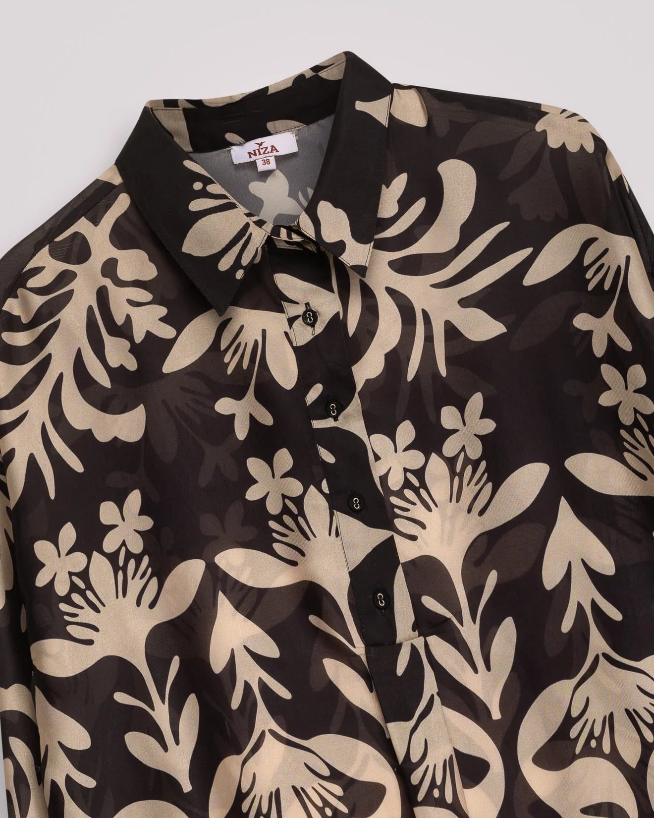 Blusa Satinada Negra Amara Niza