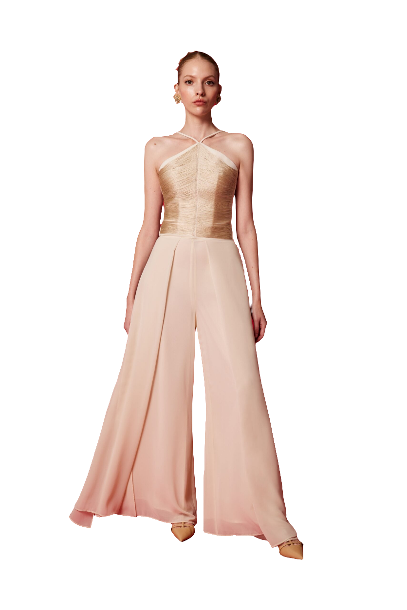 Conjunto top y pantalón palazzo