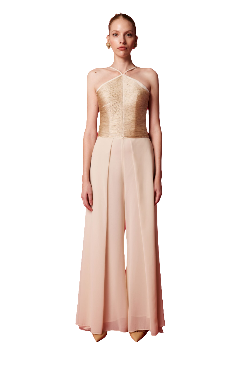 Conjunto top y pantalón palazzo