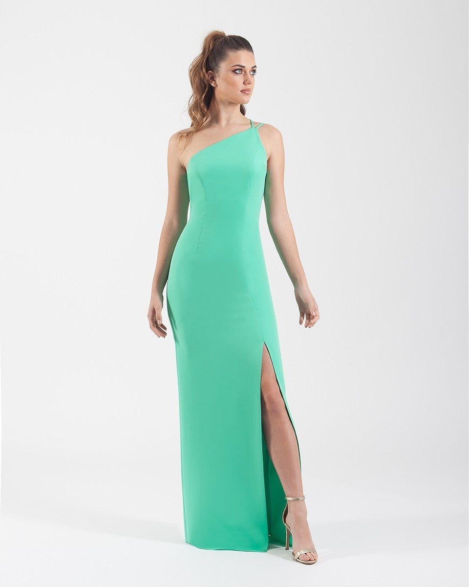 Long sheath dress with straps and open back